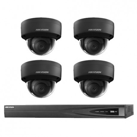 Hikvision IP camerabewaking set 4 dome camera's 4 MP BL