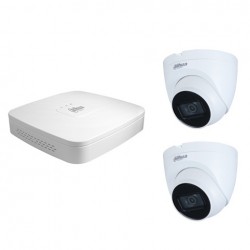 Dahua set 4-kanaals IP NVR + 2 x 4MP IP dome camera IP67