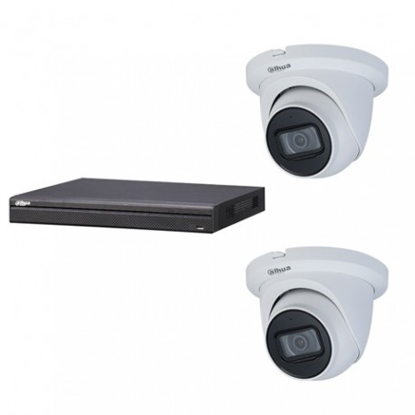 Dahua set 4-kanaals IP NVR + 2 x 4MP IP eyeball 2.7-13.5mm camera IP67