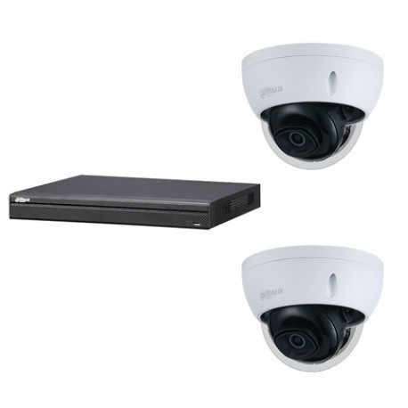 Dahua set 4-kanaals IP NVR + 2 x 4MP IP dome 2.7-13.5mm camera IP67