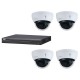 Dahua set 4-kanaals IP NVR + 4 x 4MP IP dome 2.7-13.5mm camera IP67