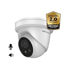 Hikvision DS-2CD2326G2-ISU/SL AcuSense 2MP Ultra low light WDR Turret IR led , 2.8mm, stroboscoop en audio-alarm