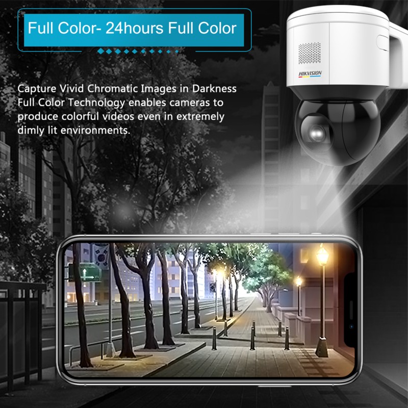 Hikvision Ds 2de3a400bw De F1 S5 4 Megapixel Colorvu Pt Camera Kdb Security