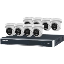 Hikvision 4 MP IP camerabewaking set 8 ColorVu camera's