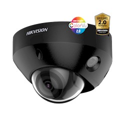 Hikvision DS-2CD2547G2-LS 2.8MM BLACK C, ColorVu 2.0 4MP IP Mini Dome, 2.8mm, audio black