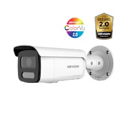 Hikvision DS-2CD2T47G2-LSU/SL(2.8MM)(C), ColorVu 2.0 4MP IP Bullet, 2.8mm, audio & strobe