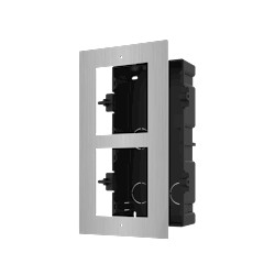 Hikvision DS-KD-ACF2/S, modulaire intercom, inbouwframe 2 modules RVS