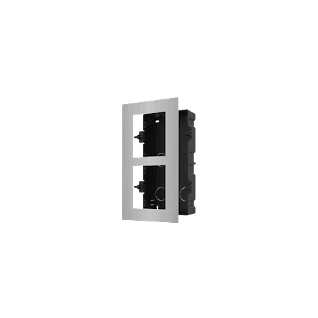 Hikvision DS-KD-ACF2/S, modulaire intercom, inbouwframe 2 modules RVS