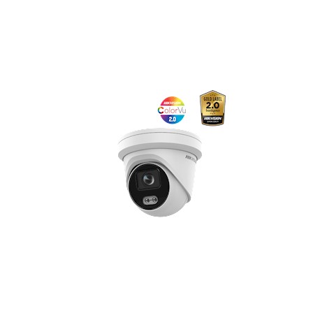 Hikvision DS-2CD2347G2-LSU/SL(2.8mm)(C) 4MP ColorVu WDR Turret Netwerk Camera met vaste lens, wit licht , IP67