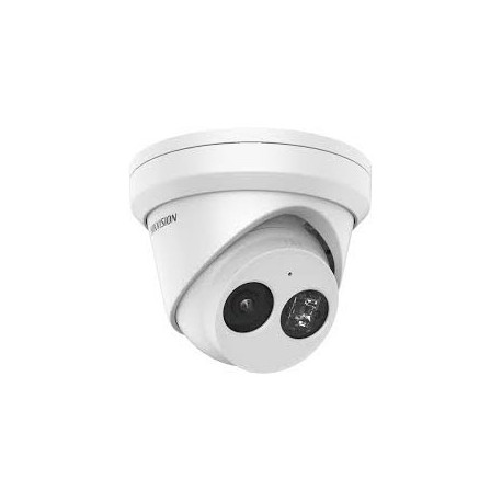 Hikvision DS-2CD2343G2-IU 4MP Acusense WDR Turret Netwerk Camera, IR led, IP67, 4mm, ingebouwde microfoon, wit