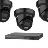 Hikvision 4 MP zwart IP camerabewaking set 3 EXIR camera's