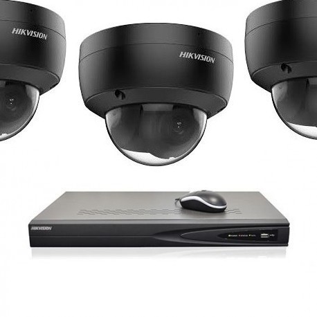 Hikvision IP camerabewaking set 3 dome camera's 4 MP