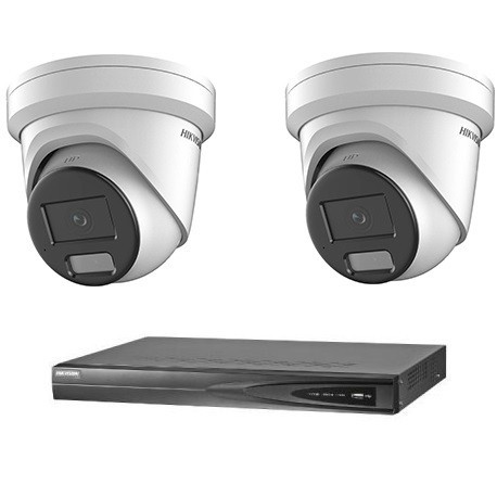 Hikvision IP camerabewaking set 2 dome camera's 8 MP