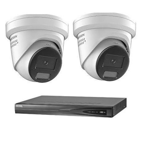 Hikvision 2 ColorVu camera 8 MP IP camerabewaking set